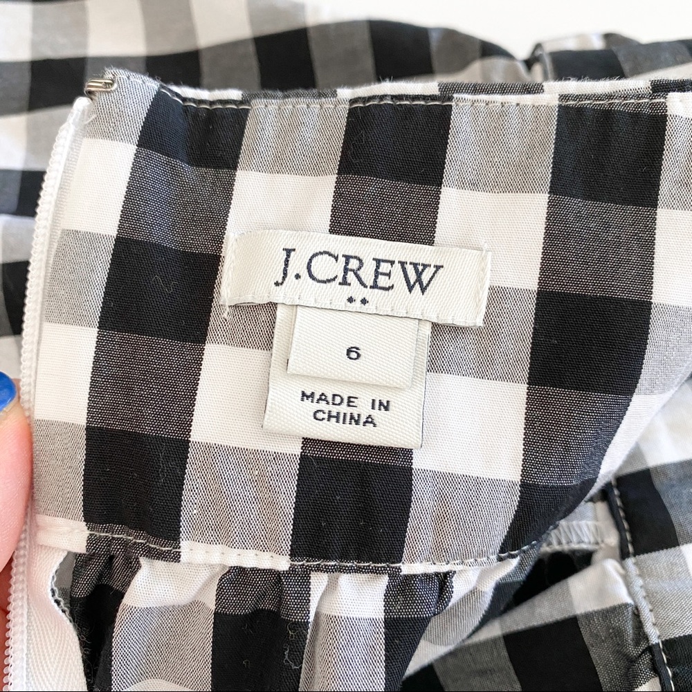 💞Sold!💞J. Crew Gingham Tie-Waist Skirt sz 6 - Picture 7 of 11